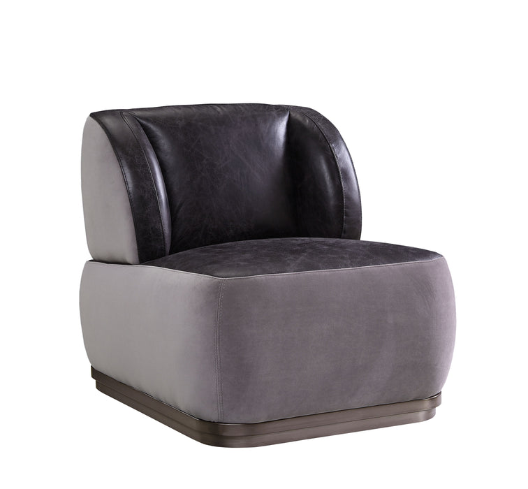 Decapree Top Grain Leather Accent Chair