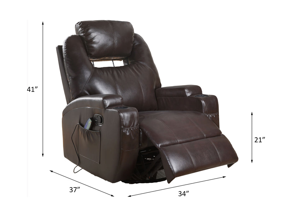 Waterlily 34"W Upholstered Motion Rocker Recliner with Swivel