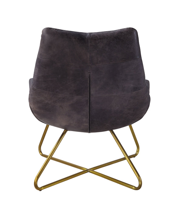 Dhalsim Top Grain Leather Accent Chair