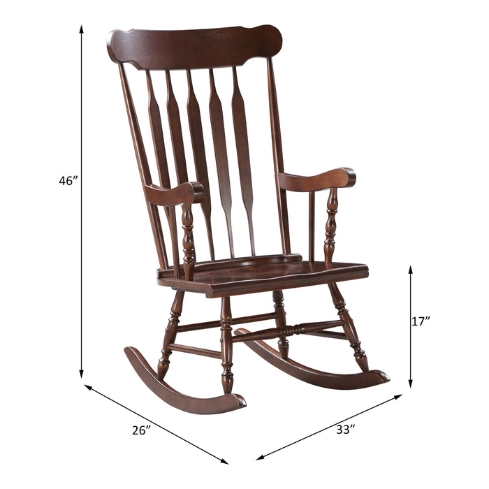 Raina 33"W Slat Back Rocking Chair