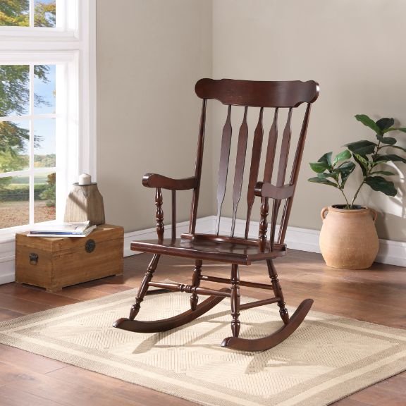 Raina 33"W Slat Back Rocking Chair