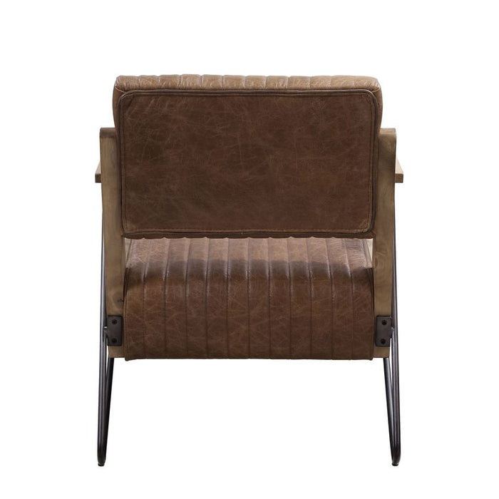 Eacnlz Top Grain Leather Accent Chair