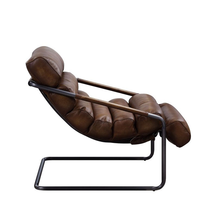 Dolgren Top Grain Leather Accent Chair