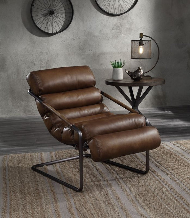 Dolgren Top Grain Leather Accent Chair