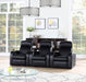 Coaster Cyrus Upholstered Recliner Living Room Set Black Default Title