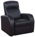 Coaster Cyrus Upholstered Recliner Living Room Set Black Default Title