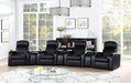 Coaster Cyrus Upholstered Recliner Living Room Set Black Default Title