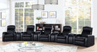 Coaster Cyrus Upholstered Recliner Living Room Set Black Default Title