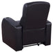 Coaster Cyrus Upholstered Recliner Living Room Set Black Default Title