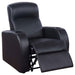 Coaster Cyrus Home Theater Upholstered Recliner Black Default Title