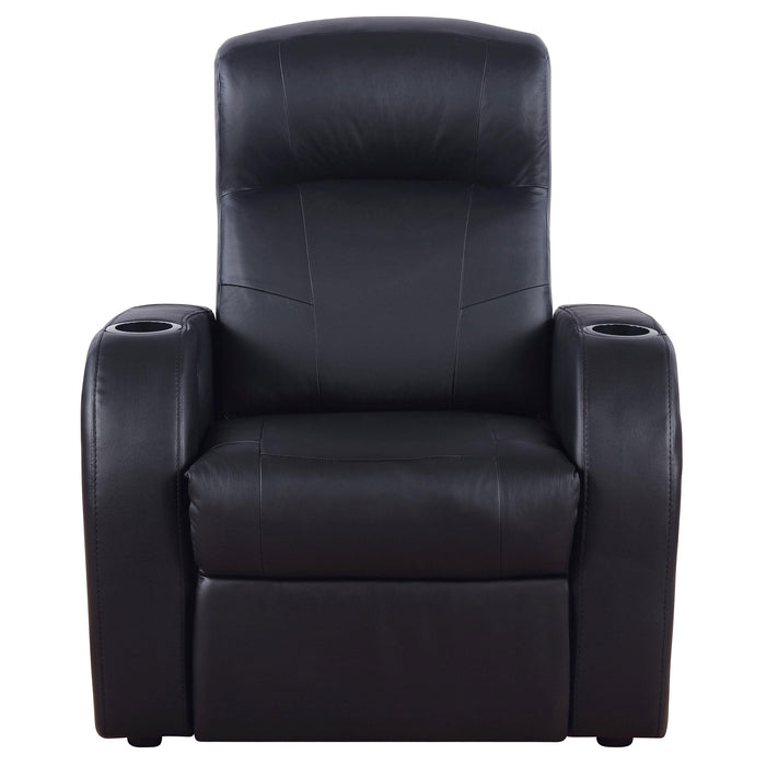 Coaster Cyrus Home Theater Upholstered Recliner Black Default Title