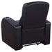 Coaster Cyrus Home Theater Upholstered Recliner Black Default Title