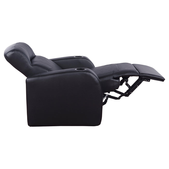 Coaster Cyrus Home Theater Upholstered Recliner Black Default Title