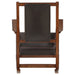 Coaster Ida Upholstered Rocking Chair Tobacco and Dark Brown Default Title