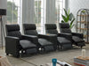 Coaster Toohey Upholstered Tufted Recliner Living Room Set Black Default Title