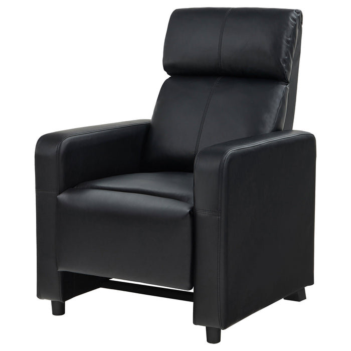 Coaster Toohey Home Theater Push Back Recliner Black Default Title