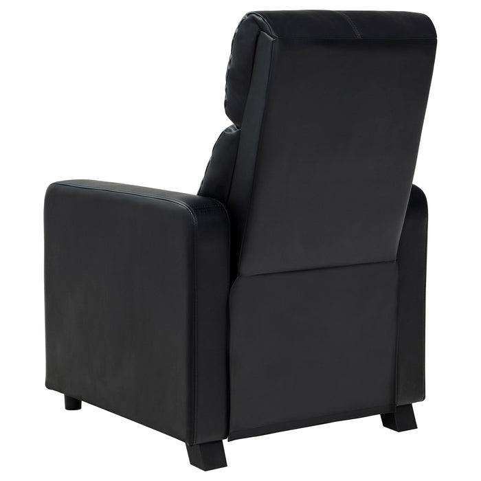 Coaster Toohey Home Theater Push Back Recliner Black Default Title