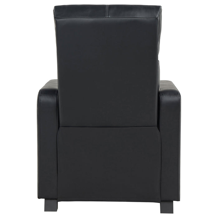 Coaster Toohey Home Theater Push Back Recliner Black Default Title