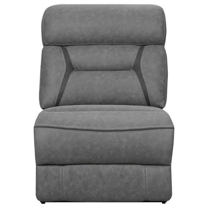 Higgins Upholstered Armless Chair Grey