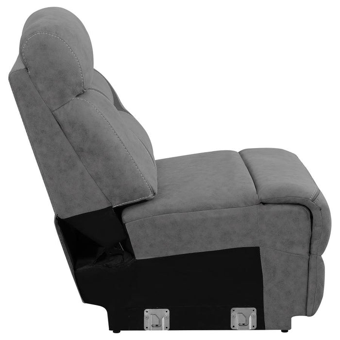 Higgins Upholstered Armless Chair Grey