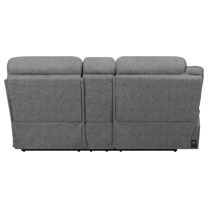 Higgins Upholstered LAF Power Loveseat Grey