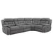 Coaster Higgins Upholstered Power Sectional Grey Default Title