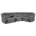 Coaster Higgins Upholstered Power Sectional Grey Default Title