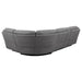 Coaster Higgins Upholstered Power Sectional Grey Default Title