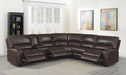 Coaster Brunson 3-piece Upholstered Motion Sectional Brown Default Title