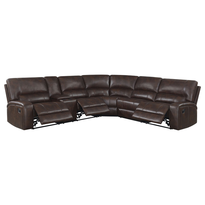 Coaster Brunson 3-piece Upholstered Motion Sectional Brown Default Title