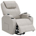 Coaster Sanger Upholstered Power Lift Recliner Chair with Massage Champagne Default Title