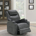 Coaster Sanger Upholstered Power Lift Recliner Chair with Massage Charcoal Grey Default Title