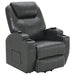 Coaster Sanger Upholstered Power Lift Recliner Chair with Massage Charcoal Grey Default Title