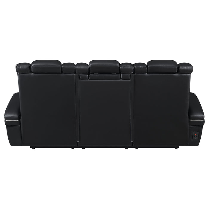 Delange Power^2 Sofa with Headrests Black