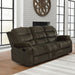 Coaster Rodman Pillow Top Arm Motion Sofa Olive Brown Default Title