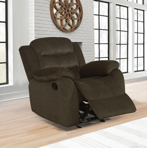 Coaster Rodman Upholstered Glider Recliner Chocolate Default Title