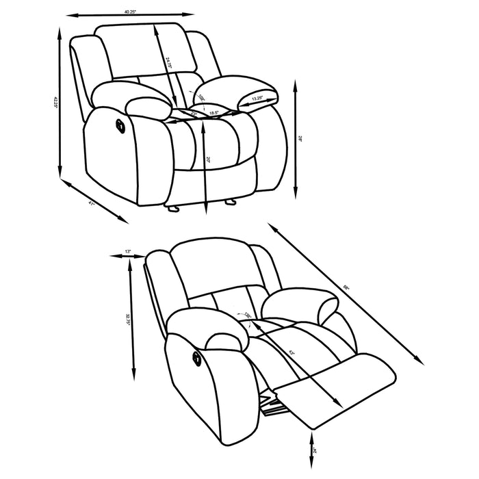 Coaster Weissman Upholstered Tufted Living Room Set Sofa+Loveseat+Armchair