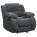 Coaster Weissman Upholstered Glider Recliner Charcoal Default Title