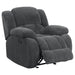 Coaster Weissman Upholstered Glider Recliner Charcoal Default Title