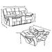 Coaster Higgins Upholstered Tufted Living Room Set Sofa+Loveseat+Armchair