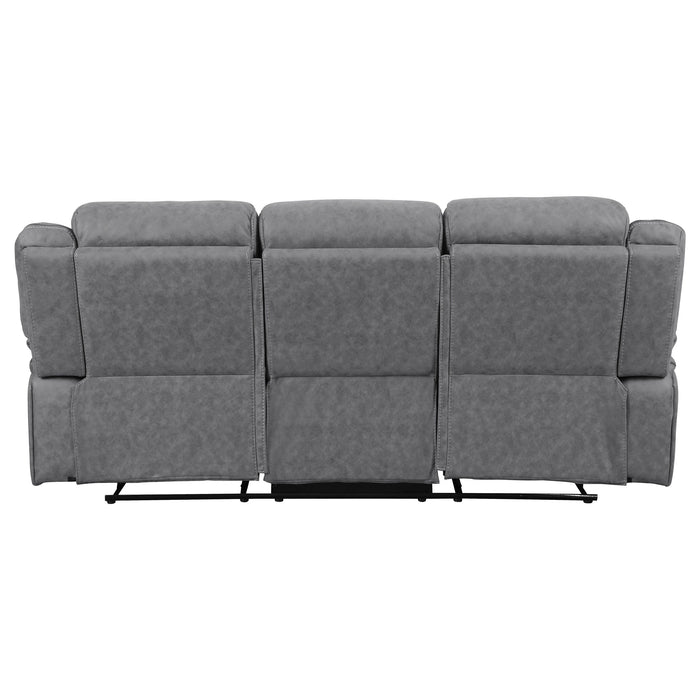 Coaster Higgins Pillow Top Arm Upholstered Motion Sofa Grey Default Title