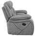 Coaster Higgins Pillow Top Arm Motion Loveseat with Console Grey Default Title