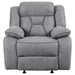 Coaster Higgins Overstuffed Upholstered Glider Recliner Grey Default Title