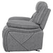 Coaster Higgins Overstuffed Upholstered Glider Recliner Grey Default Title