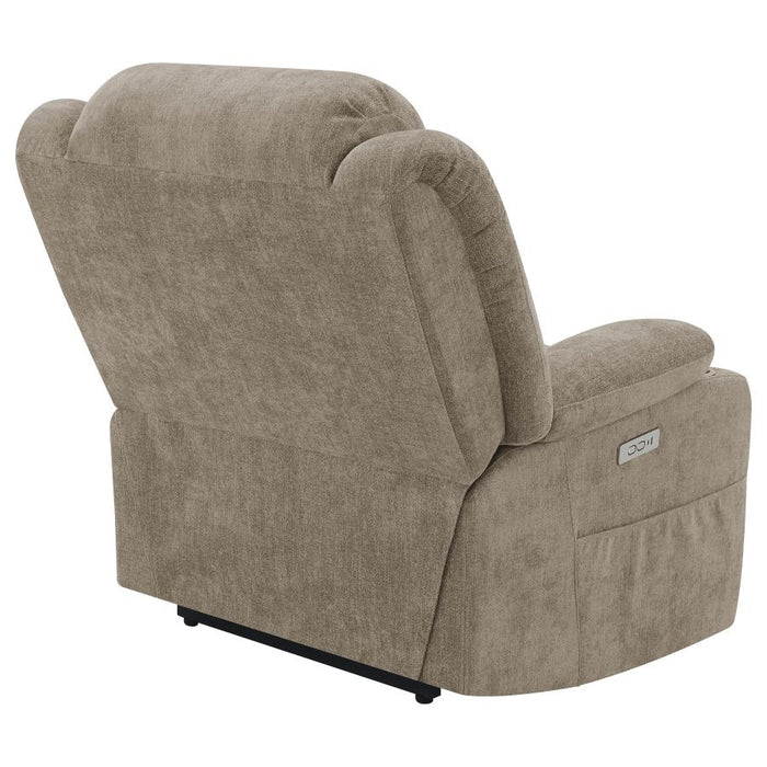 Houston Upholstered Power Lift Recliner Chair Camel