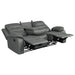 Coaster Nova 2-piece Upholstered Motion Reclining Sofa Set Dark Grey Sofa+Loveseat+Armchair