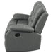 Coaster Nova Upholstered Motion Reclining Loveseat Dark Grey Default Title