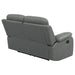 Coaster Nova Upholstered Motion Reclining Loveseat Dark Grey Default Title