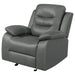 Coaster Nova Upholstered Glider Recliner Chair Dark Grey Default Title