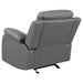 Coaster Nova Upholstered Glider Recliner Chair Dark Grey Default Title